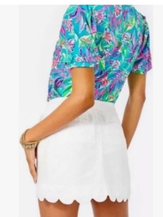 Lilly Pulitzer Dresses & Skirts - Lilly Pulitzer Scalloped Mini White Skirt Skort